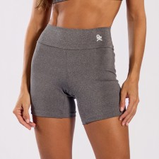 Short Basic Liso Poliéster Cinza