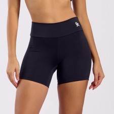 Short Basic Liso Poliéster Preto