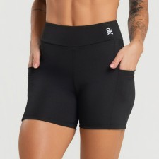 Short com Bolsos Laterais Balance Preto