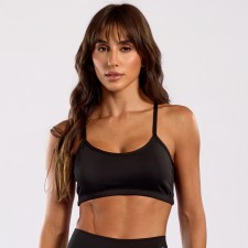 Top Basic Liso Poliamida Preto