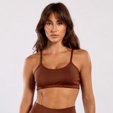 Top Basic Liso Poliéster Café