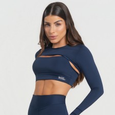 Cropped Bolero Balance Azul Marinho