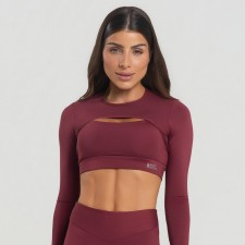 Cropped Bolero Balance Marsala